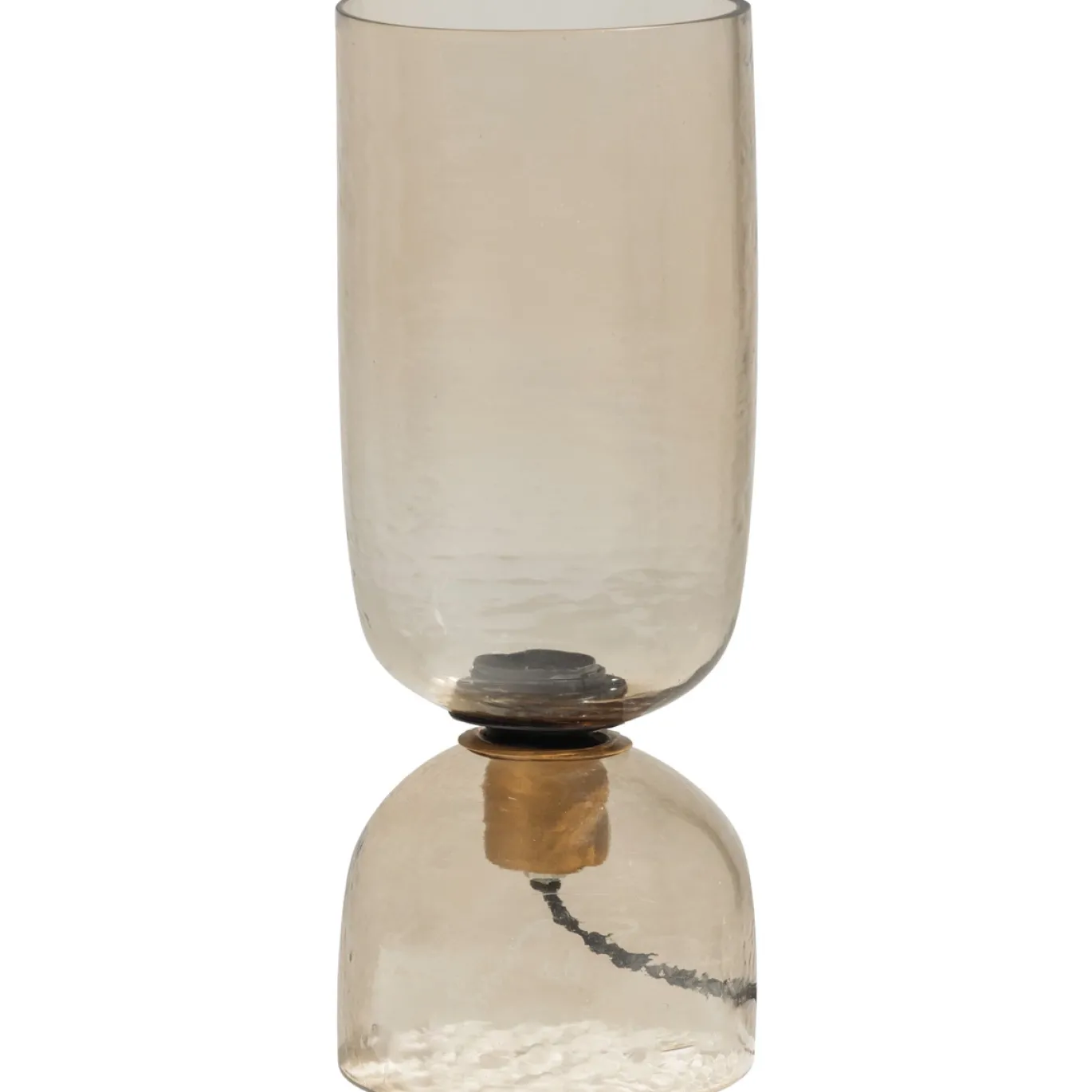 Woood Tafellamp Gigi Gehamerd Glas 38xo15cm Naturel