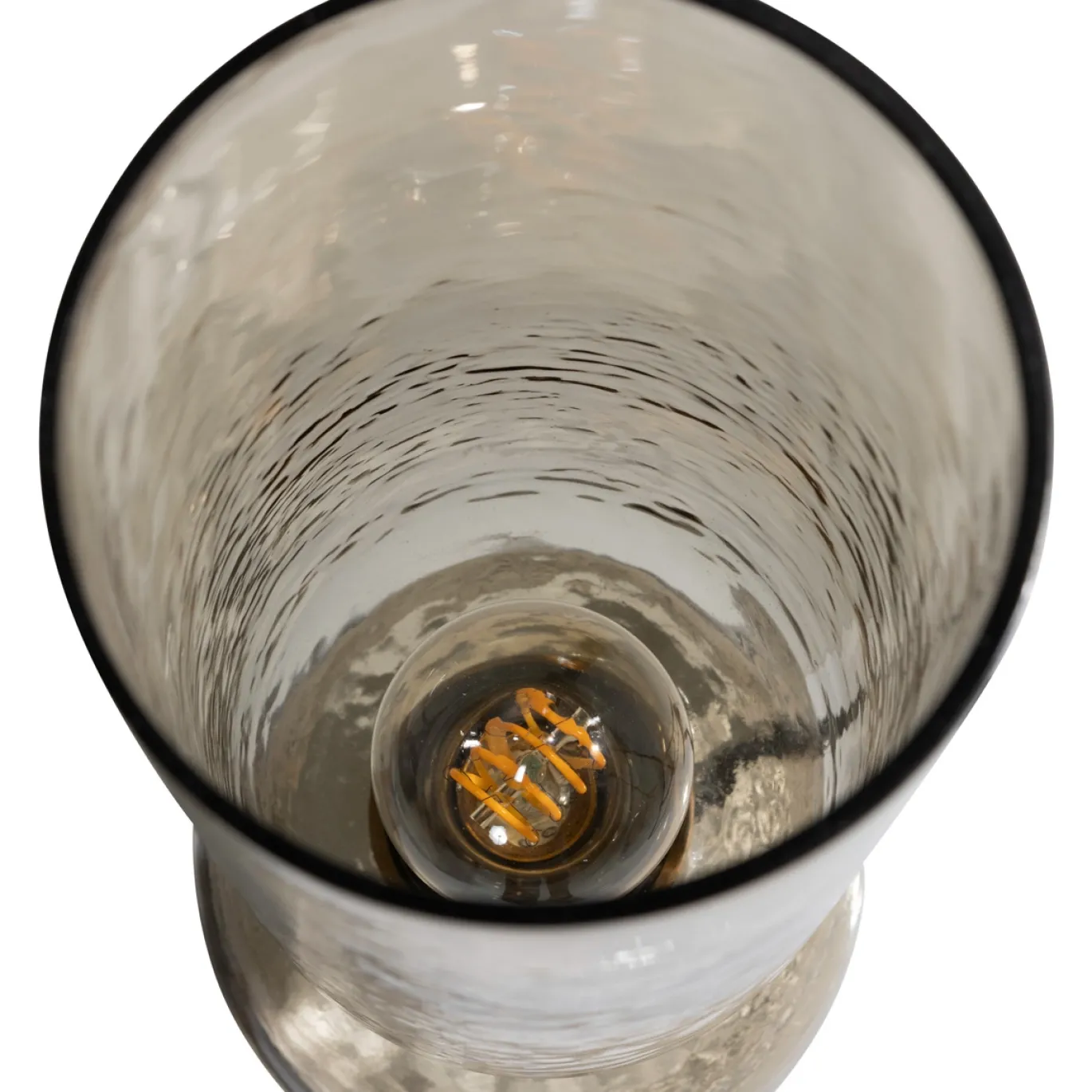 Woood Tafellamp Gigi Gehamerd Glas 38xo15cm Naturel