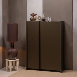 Woood Tafellamp Loa XL Metaal Hoogglans Bruin