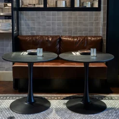 Woood Trompetvoet Bistro Metaal Matzwart 72xo60cm
