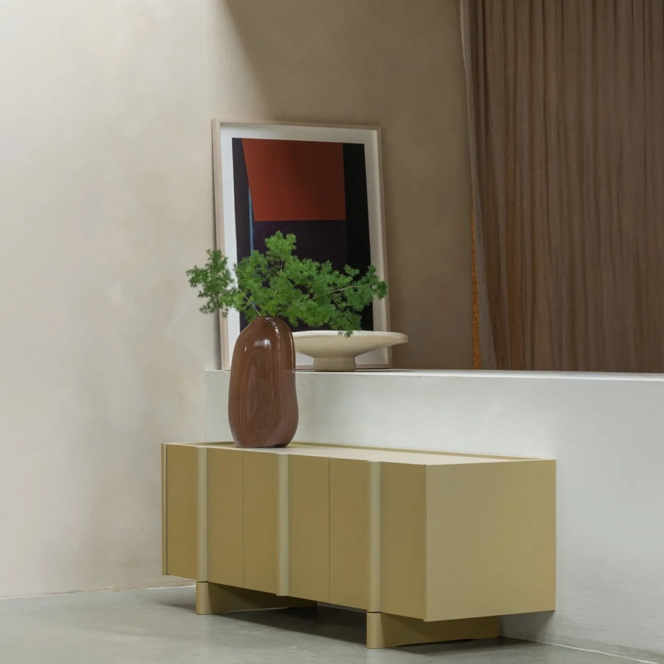 Woood Tv-meubel Basu 152cm Grenen Moss