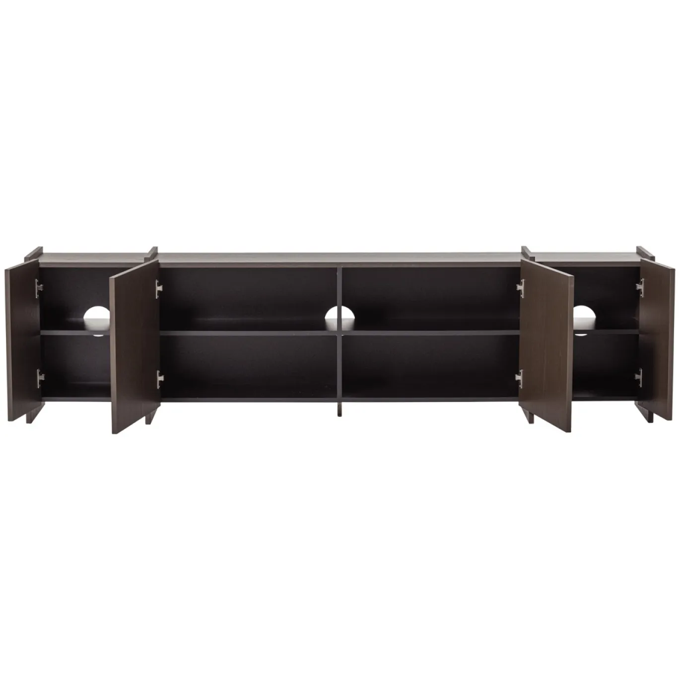 Woood Tv-meubel Brock 200cm Essenfineer Middenbruin