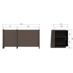 Woood Tv-meubel Brock 102cm Essenfineer Middenbruin