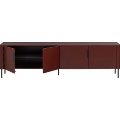 Woood Tv-meubel Gunnar Grenen Bordeauxrood 200cm