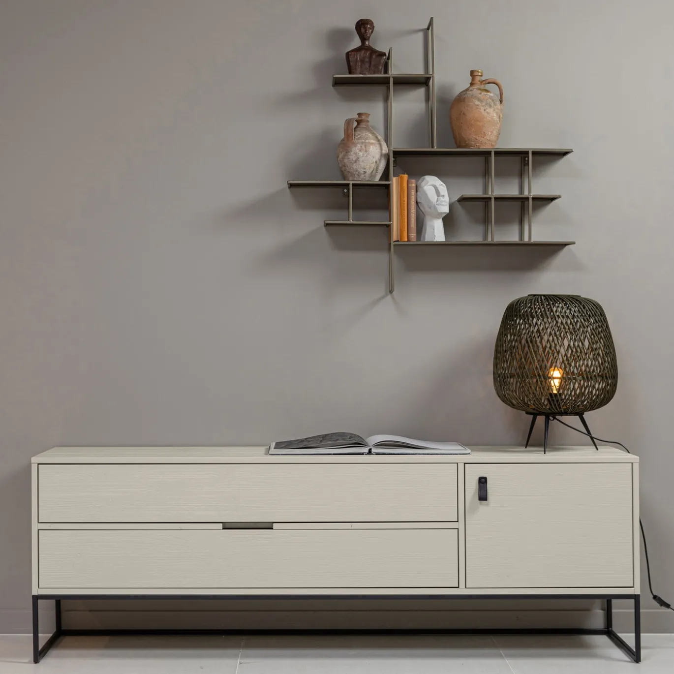 Woood Tv-meubel Silas Grenen Dust 180cm