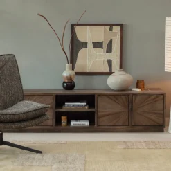 Woood Tv-meubel Sun Met Open Vak Recycled Teak Bruin