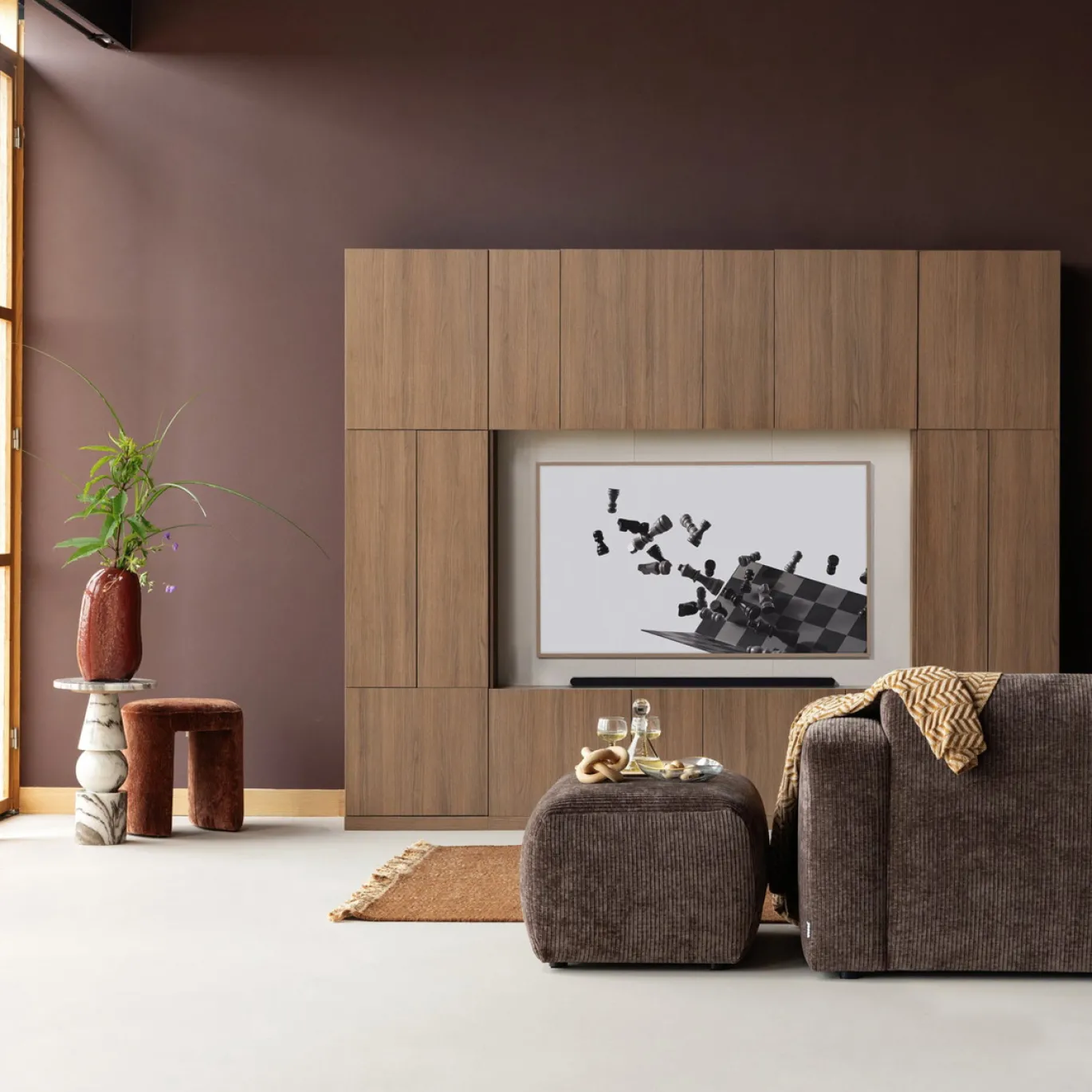 Woood TV Opbergkast Build Eiken Decor Bruin 160cm