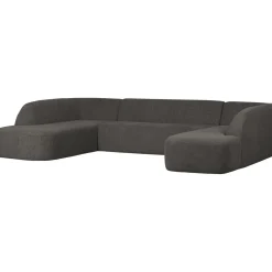 Woood U-Bank Sloping Grijs/Zwart
