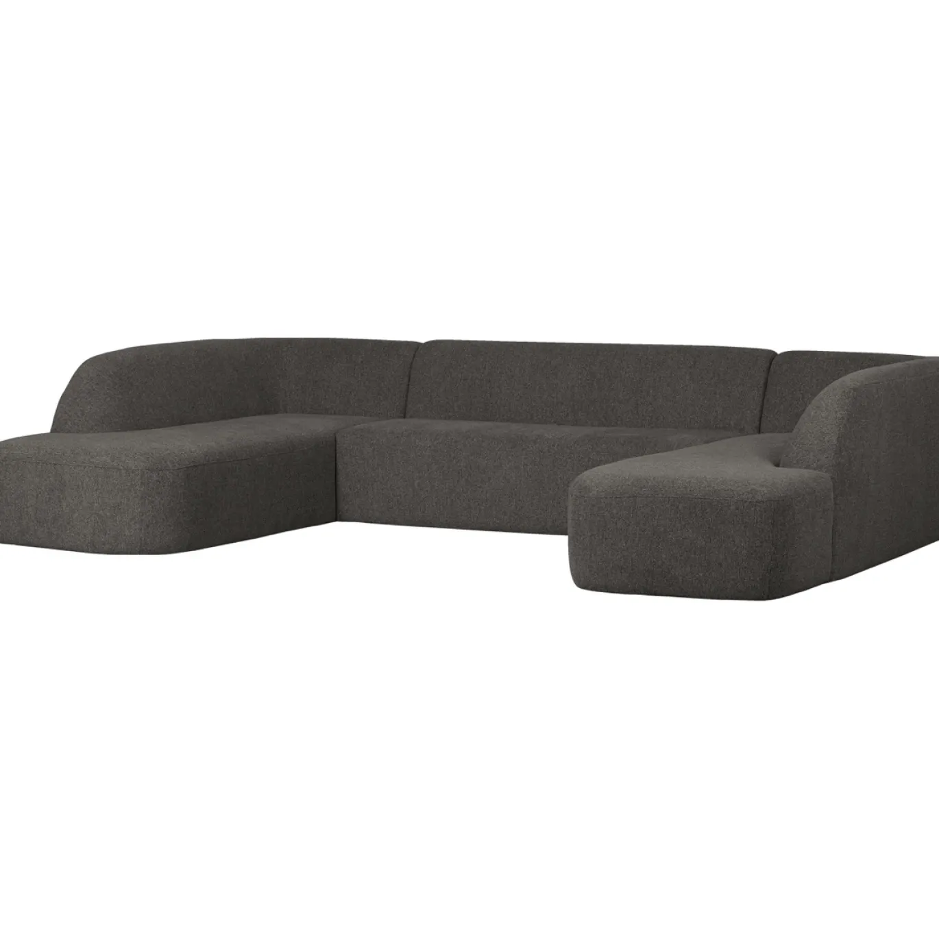 Woood U-Bank Sloping Grijs/Zwart