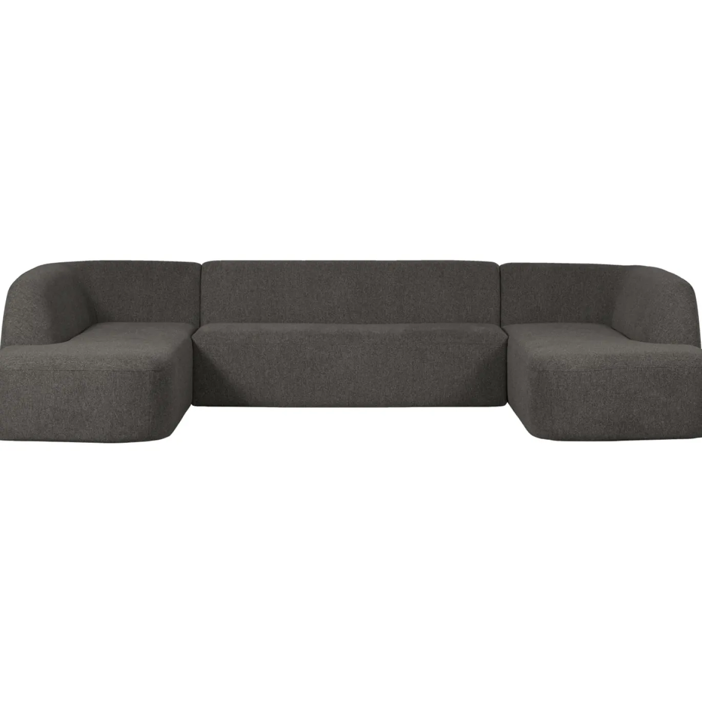 Woood U-Bank Sloping Grijs/Zwart