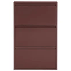 Woood 3-Vaks Schoenenkast Sabine Metaal Bordeauxrood