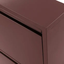 Woood 3-Vaks Schoenenkast Sabine Metaal Bordeauxrood