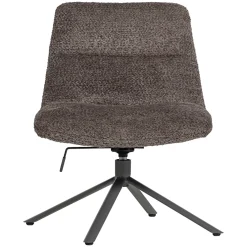 Woood Verstelbare Draaifauteuil Soren Wollig Bruin