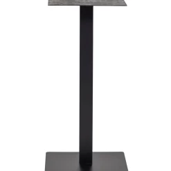 Woood Vierkante Bartafel Bistro Poot Metaal Zwart 105x50x50cm