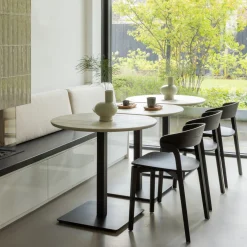 Woood Vierkante Buisvoet Bistro Metaal Matzwart 72x50x50cm