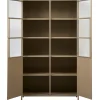 Woood Vitrinekast Exhibit Metaal Khaki 2-Deurs