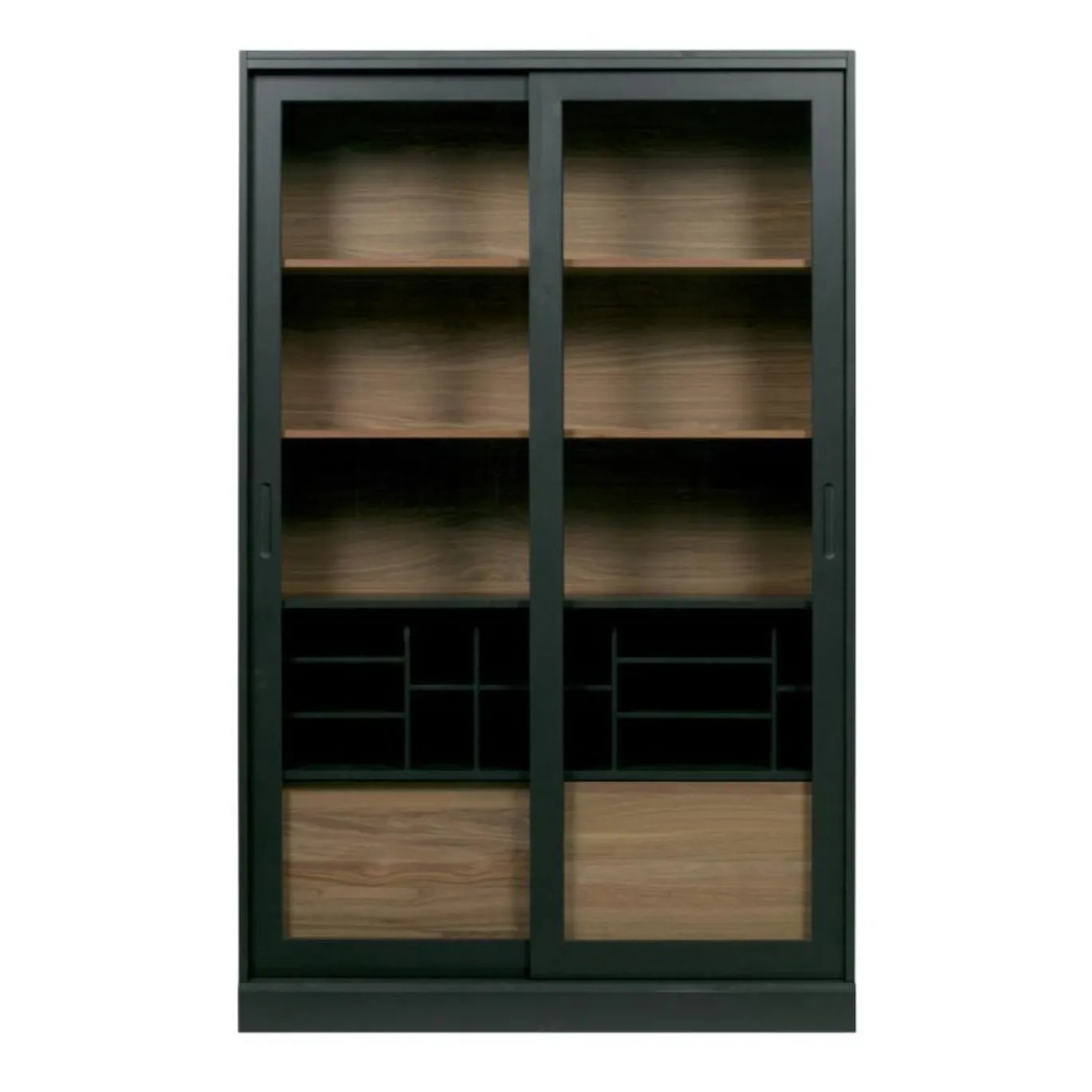 Woood Vitrinekast James Noten/Zwart