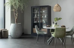 Woood Vitrinekast James Noten/Zwart