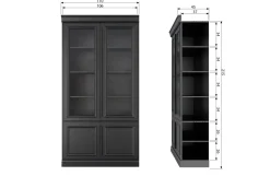 Woood Vitrinekast Organize Zwart