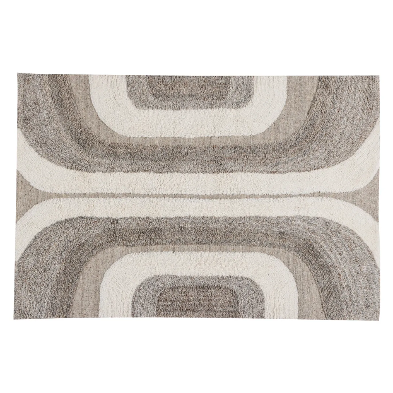 Woood Vloerkleed Moro Wol/katoen Grijswit 170x240cm