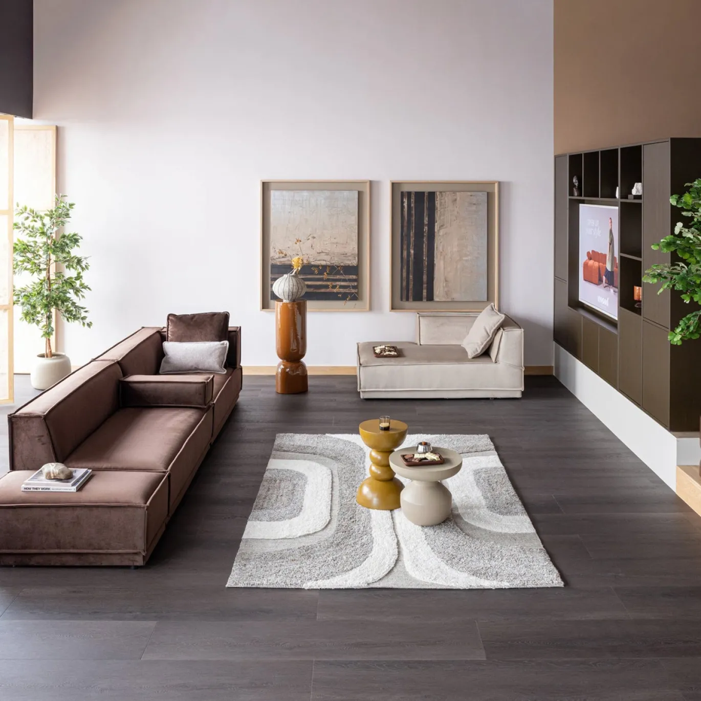 Woood Vloerkleed Moro Wol/katoen Grijswit 170x240cm