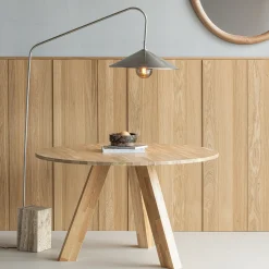 Woood Vloerlamp Korn Metaal Chroom