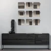 Woood Wanddecoratie Nami Metaal Nikkel Set Van 2
