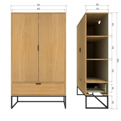Woood Wandkast Silas Eiken Decor