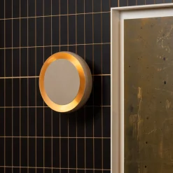 Woood Wandlamp Gloomy Rond Metaal Zand