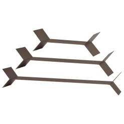 Woood Wandplank Lorin Metaal Mokkabruin Set van 3