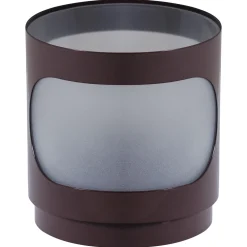 Woood Windlicht Tavo Metaal Glas Bruin Set Van 2