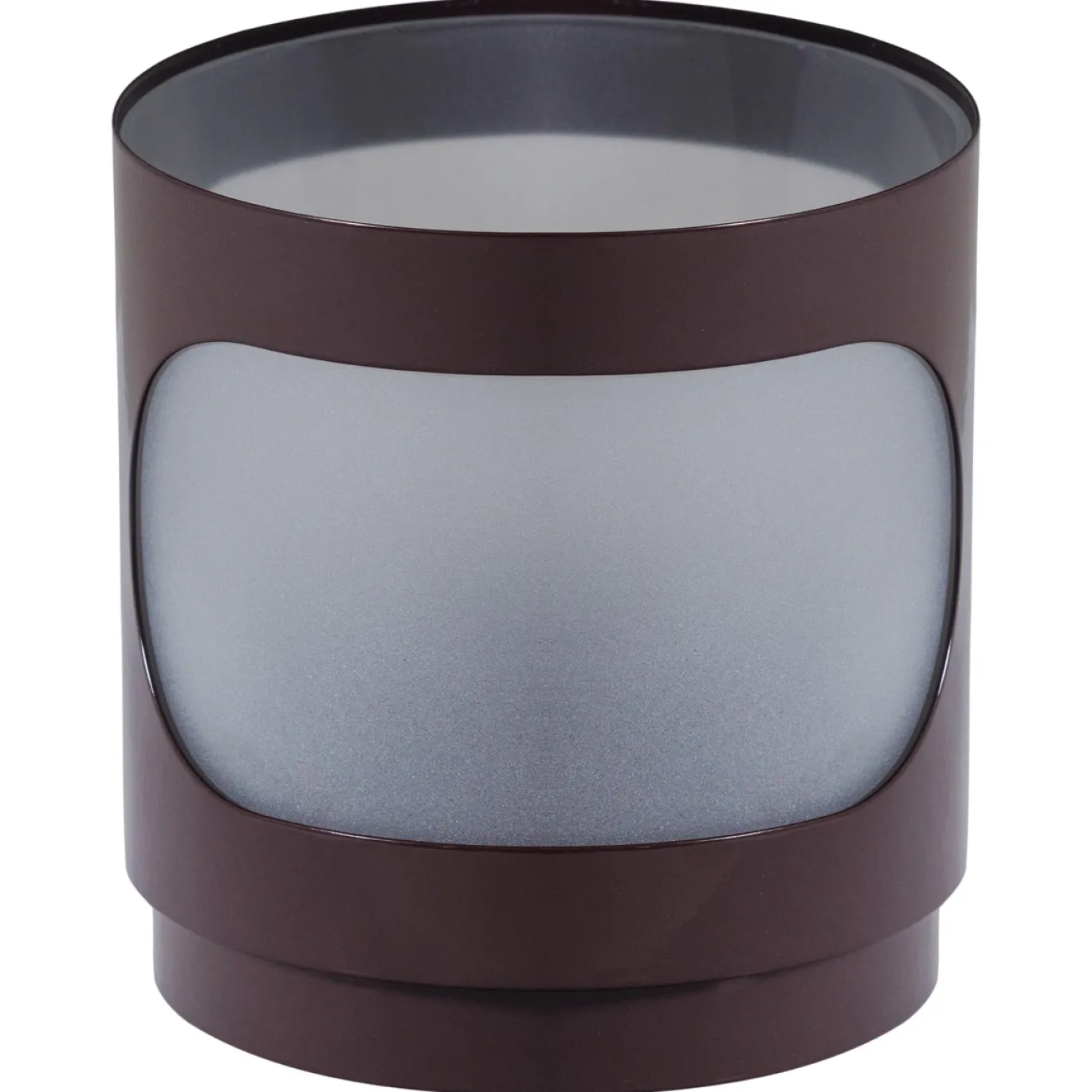 Woood Windlicht Tavo Metaal Glas Bruin Set Van 2
