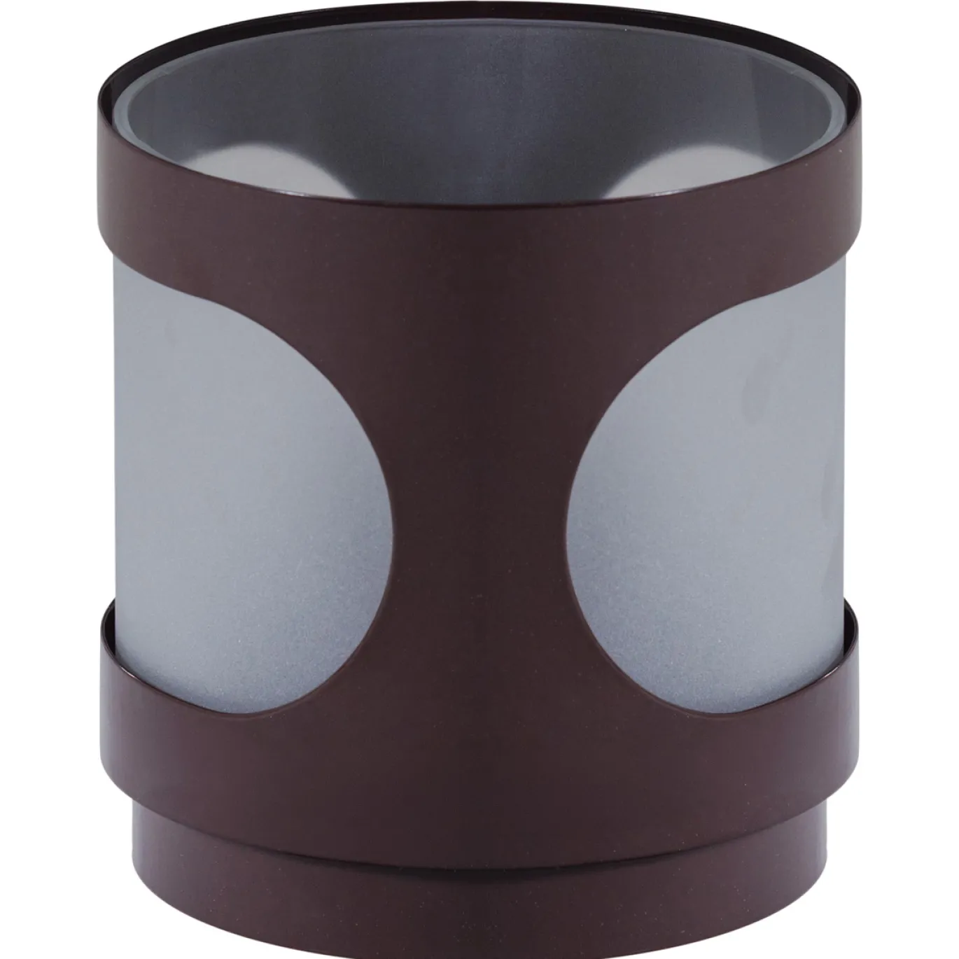 Woood Windlicht Tavo Metaal Glas Bruin Set Van 2