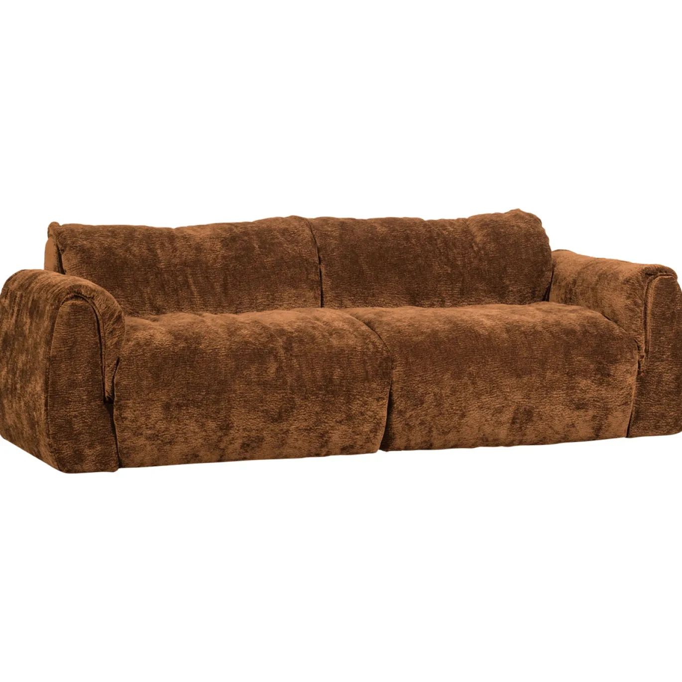 Woood 2-zits Bank Baggy 3d Chenille Middenbruin