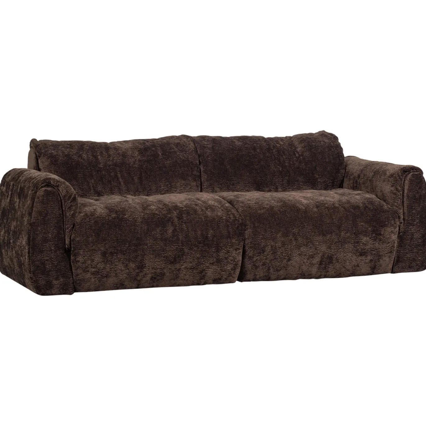 Woood 2-zits Bank Baggy 3d Chenille Donkerbruin