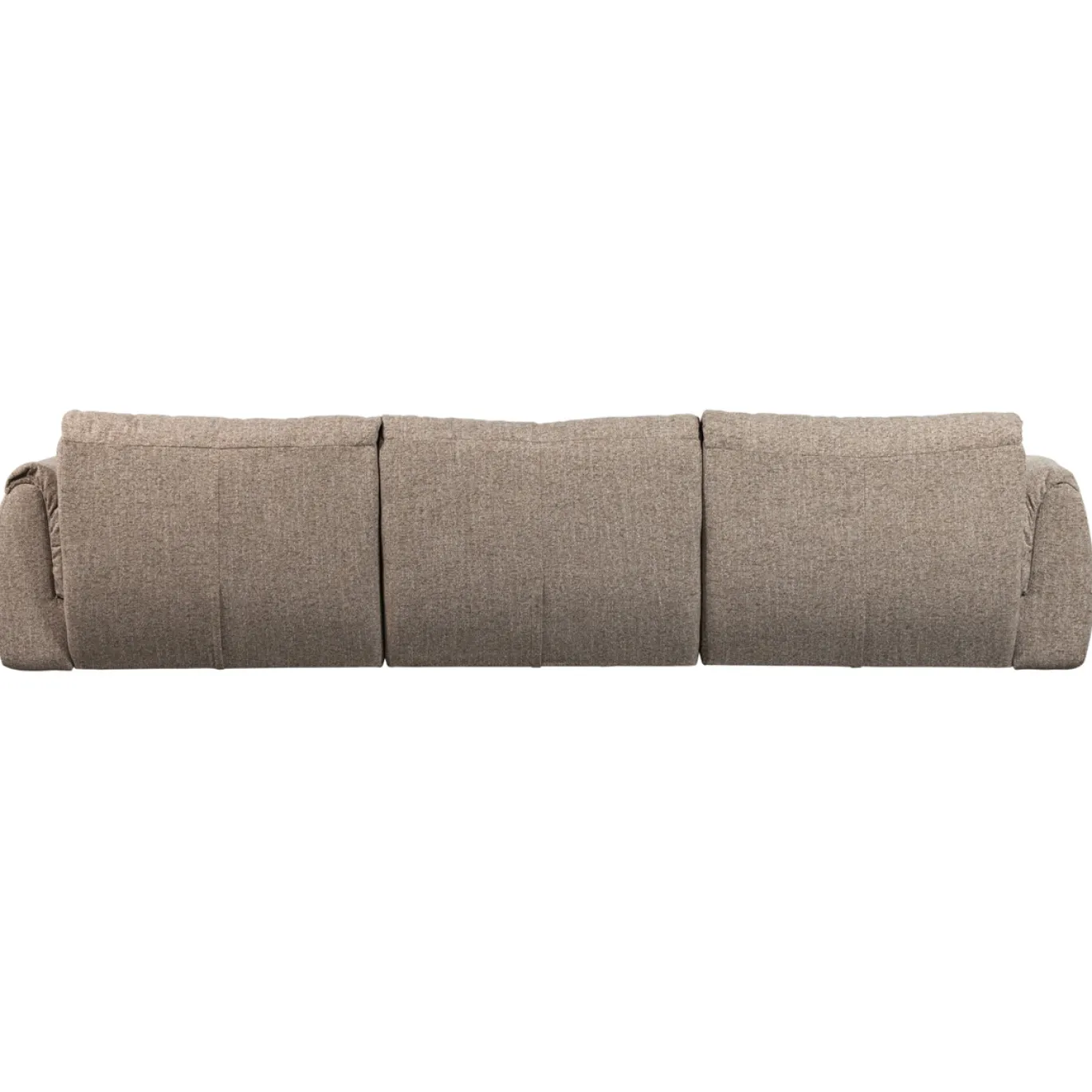 Woood 3-zits Bank Baggy Geweven Stof Bruin Melange