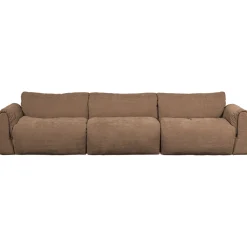 Woood 3-zits Bank Baggy Geweven Chenille Bruin