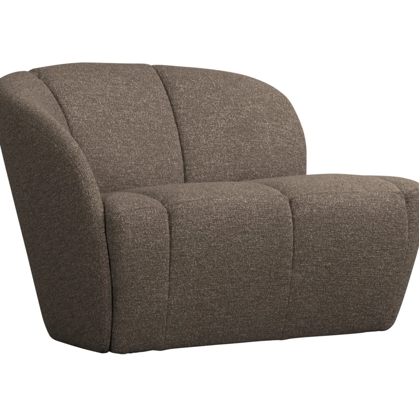 Woood 2-zits Bankje Mojo Links Boucle Bruin Melange