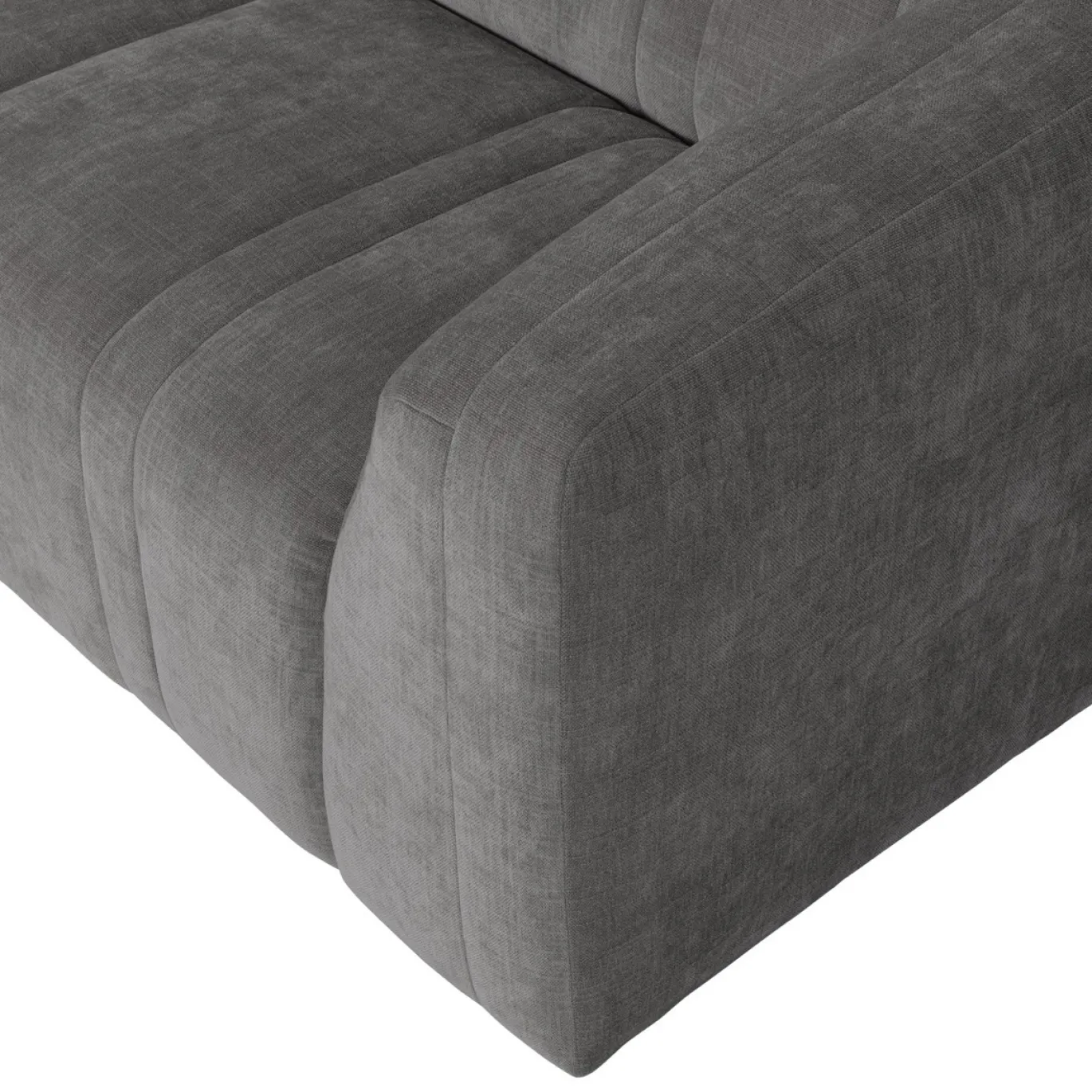 Woood 2-Zits Bank Omaire Chenille Grijs