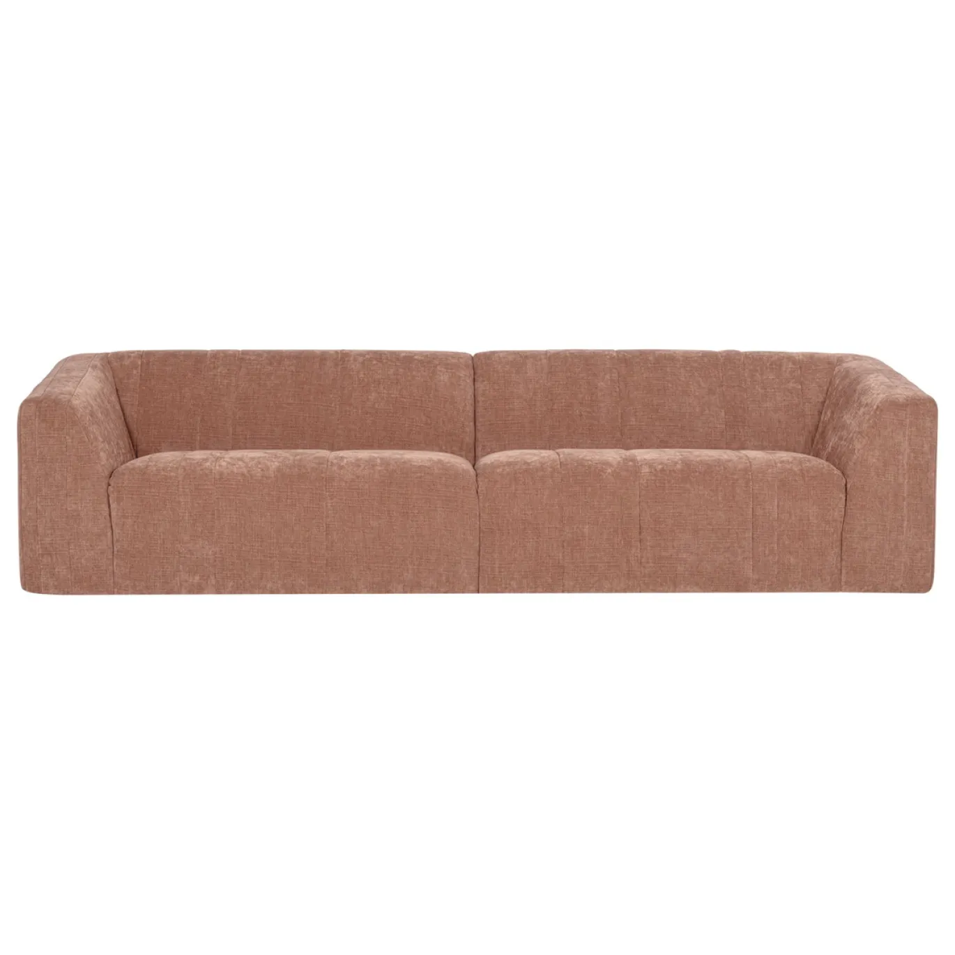 Woood 4-Zits Bank Omaire Chenille Lichtroze