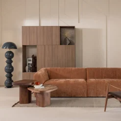 Woood 4-Zits Bank Omaire Chenille Roestbruin