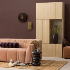 Woood 2-Zits Bank Omaire Chenille Lichtroze