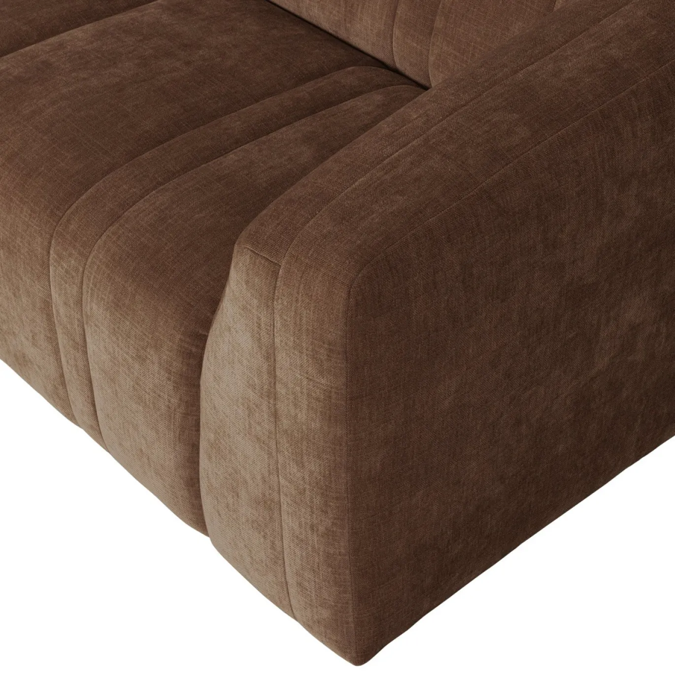 Woood 2-Zits Bank Omaire Chenille Lichtbruin