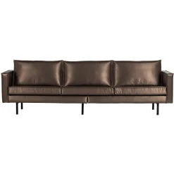 Woood 3-zits Bank Rodeo Metallic Koper Bruin