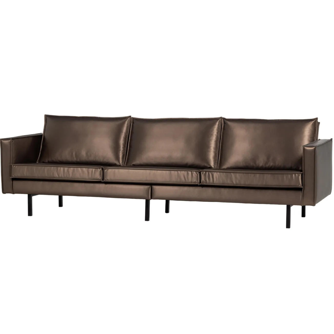 Woood 3-zits Bank Rodeo Metallic Koper Bruin