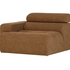 Woood 1-zits Element Novi Arm Links Bouclé Karamelbruin