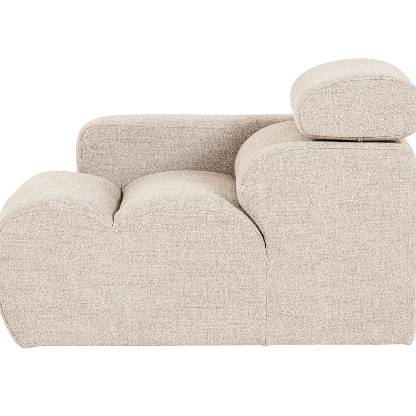 Woood 1-zits Element Novi Arm Links Bouclé Naturel
