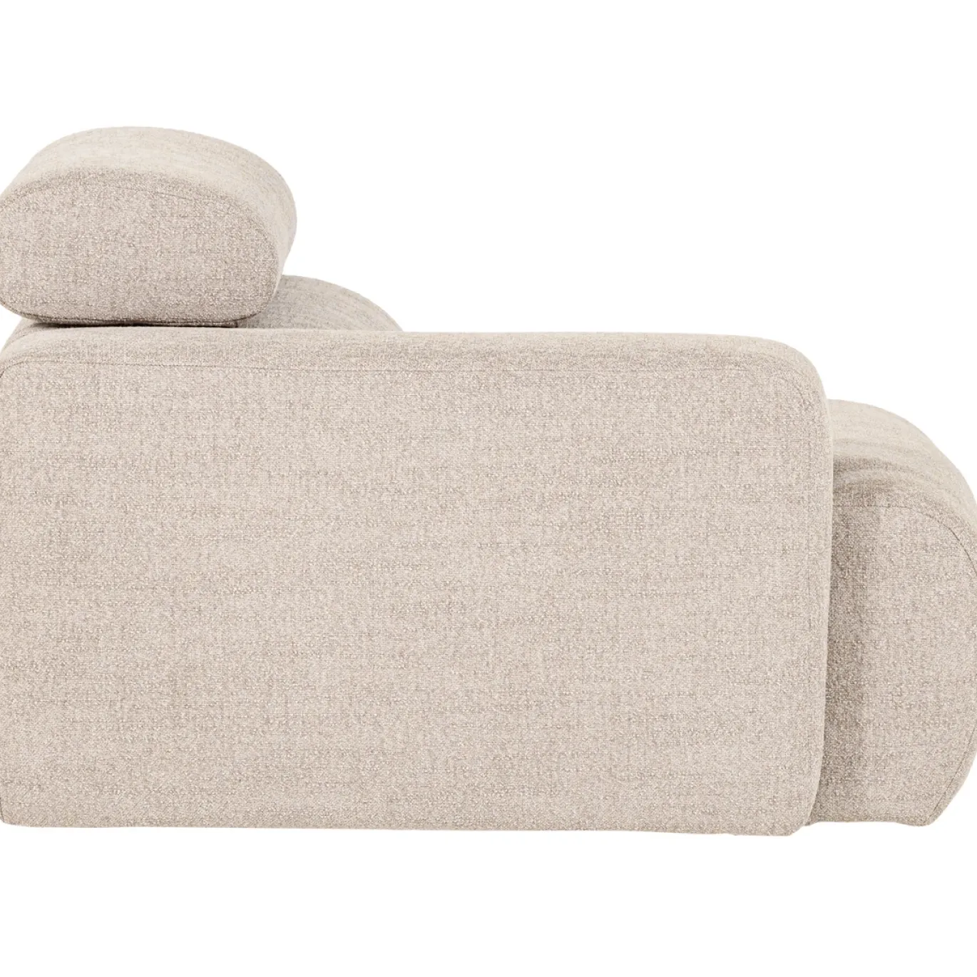 Woood 1-zits Element Novi Arm Links Bouclé Naturel