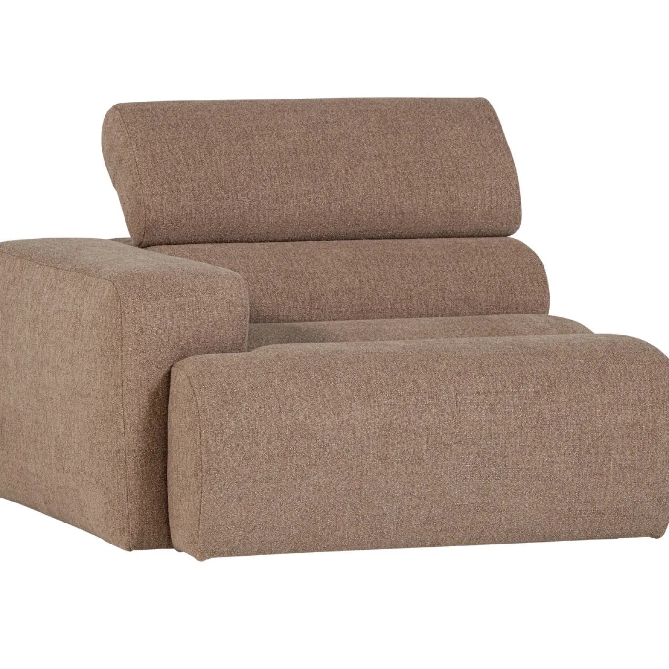 Woood 1-zits Element Novi Arm Links Bouclé Taupe