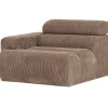 Woood 1-zits Element Novi Arm Links Ribstof Taupe